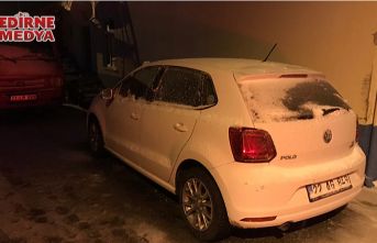 Edirne'de kar yağışı etkili oldu