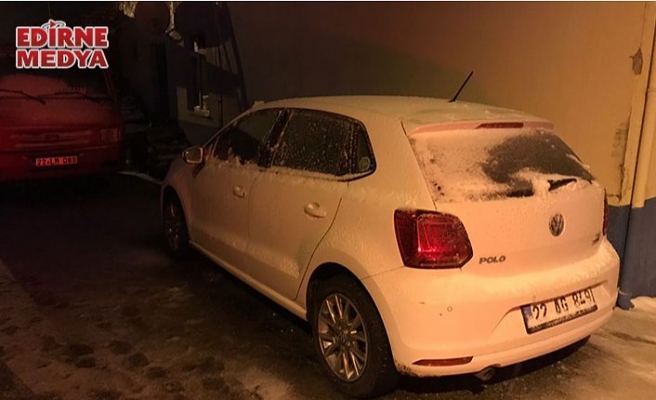 Edirne'de kar yağışı etkili oldu